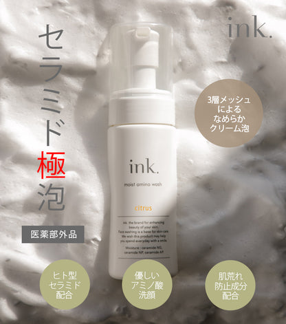 【Ink. （インク）シトラスの香り セラミド 極泡 なめらかクリーム 泡洗顔 医薬部外品